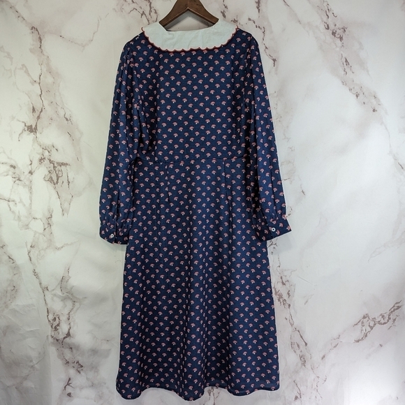 Modcloth Dress Women 10 Mushroom Amanita Timeless London Sprout With Clout - Picture 7 of 16